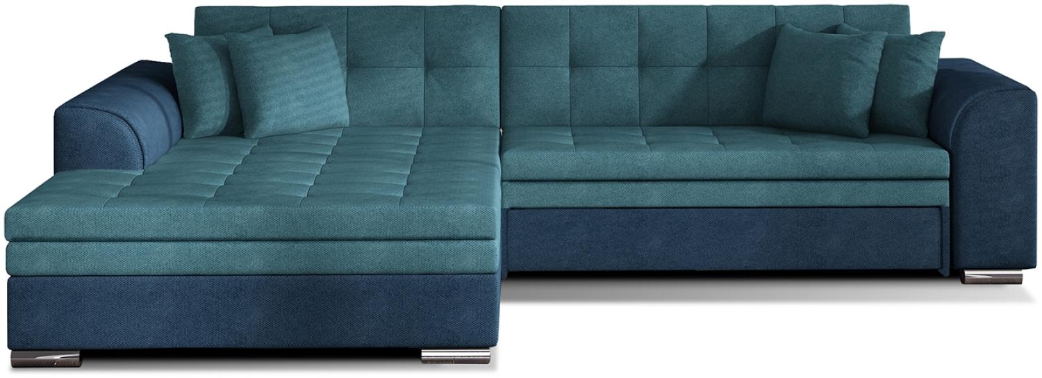 ELTAP 'Sorento', Ecksofa, Eckcouch, Blau, 78 x 194 x 296 cm, Links Bild 1