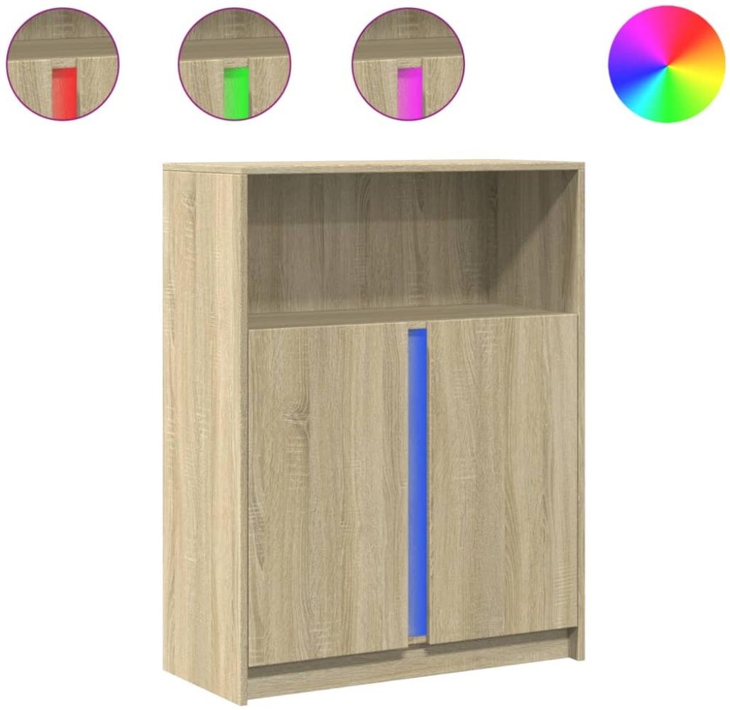 vidaXL LED-Sideboard Sonoma-Eiche 77x34x100 cm Holzwerkstoff 852147 Bild 1