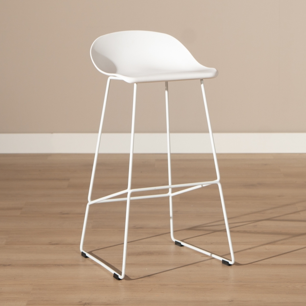 Barhocker Ellen skandinavisches Design weiß 76 cm Bild 1