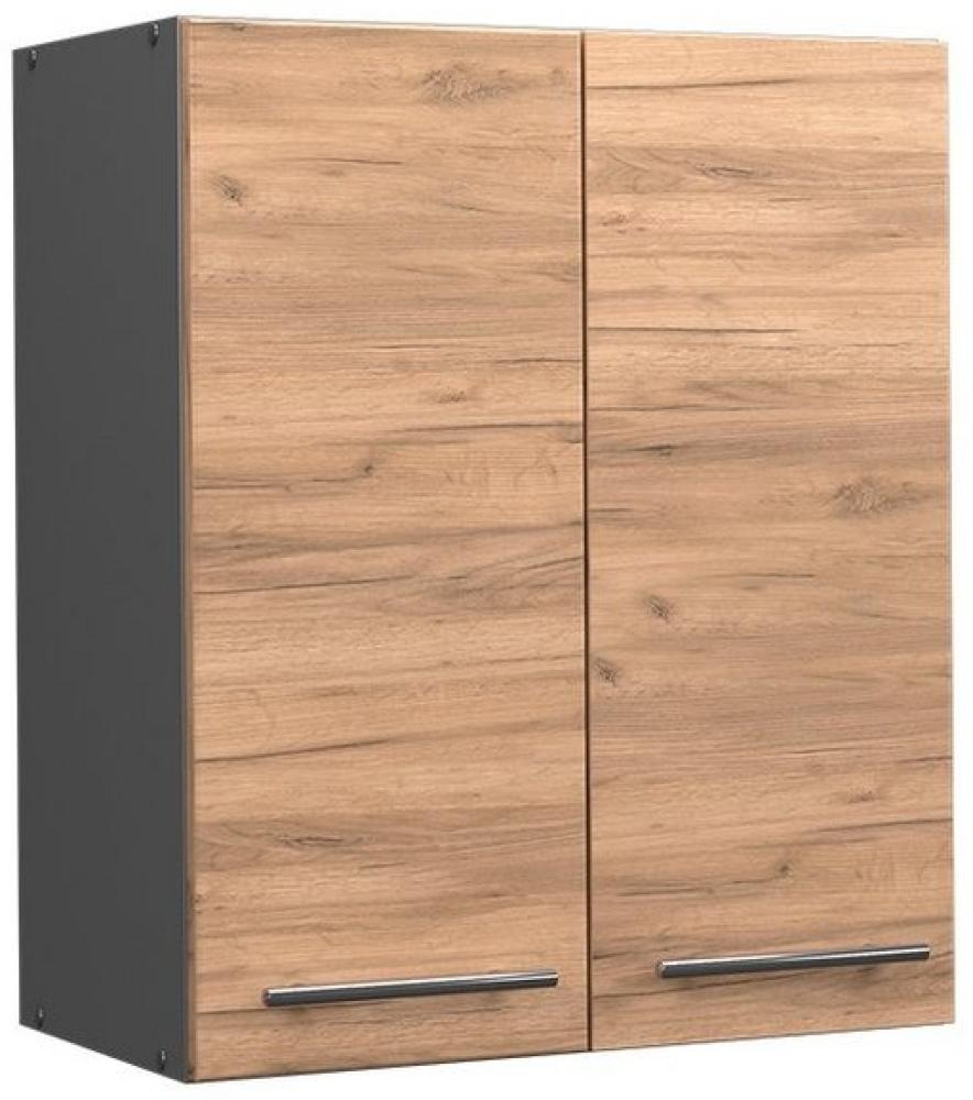 Vicco Küchenschrank Küchenmöbel Küchenzeile Fame-Line modern Küche Einbauküche Blende Unterschrank Hochschrank Hängeschrank (Anthrazit-Goldkraft, Hängeschrank 60 cm) Bild 1