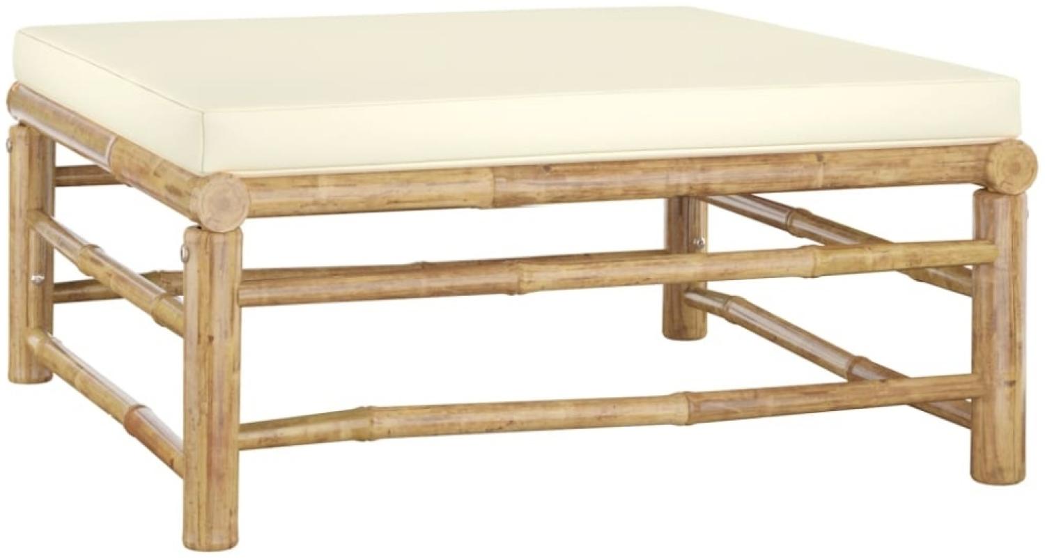 vidaXL 6-tlg. Garten-Lounge-Set mit Cremeweißen Kissen Bambus 3058197 Bild 1