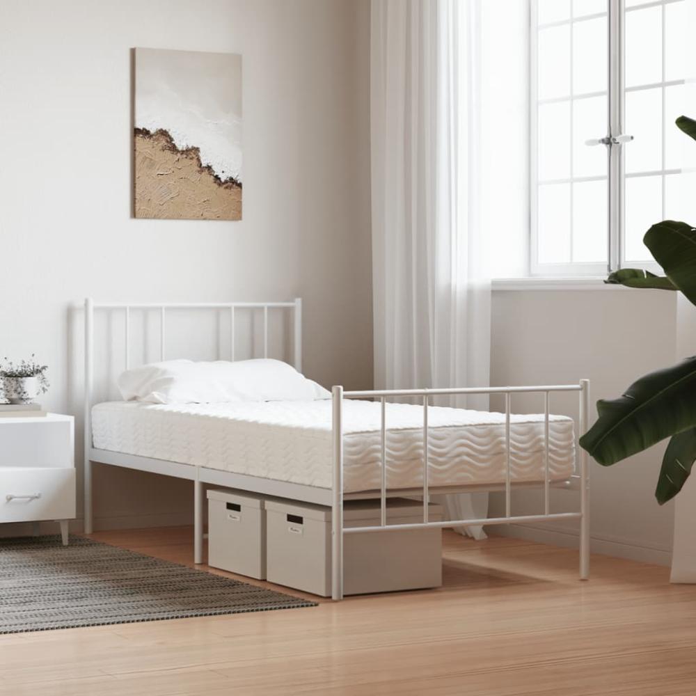vidaXL Schaumstoffmatratze Weiß 80x220 cm Härtegrad H2 H3 4016638 Bild 1