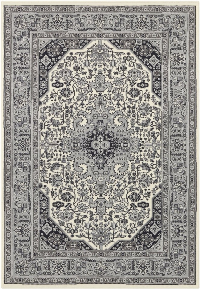 Orientalischer Kurzflor Teppich Skazar Isfahan Creme - 80x150x0,9cm Bild 1