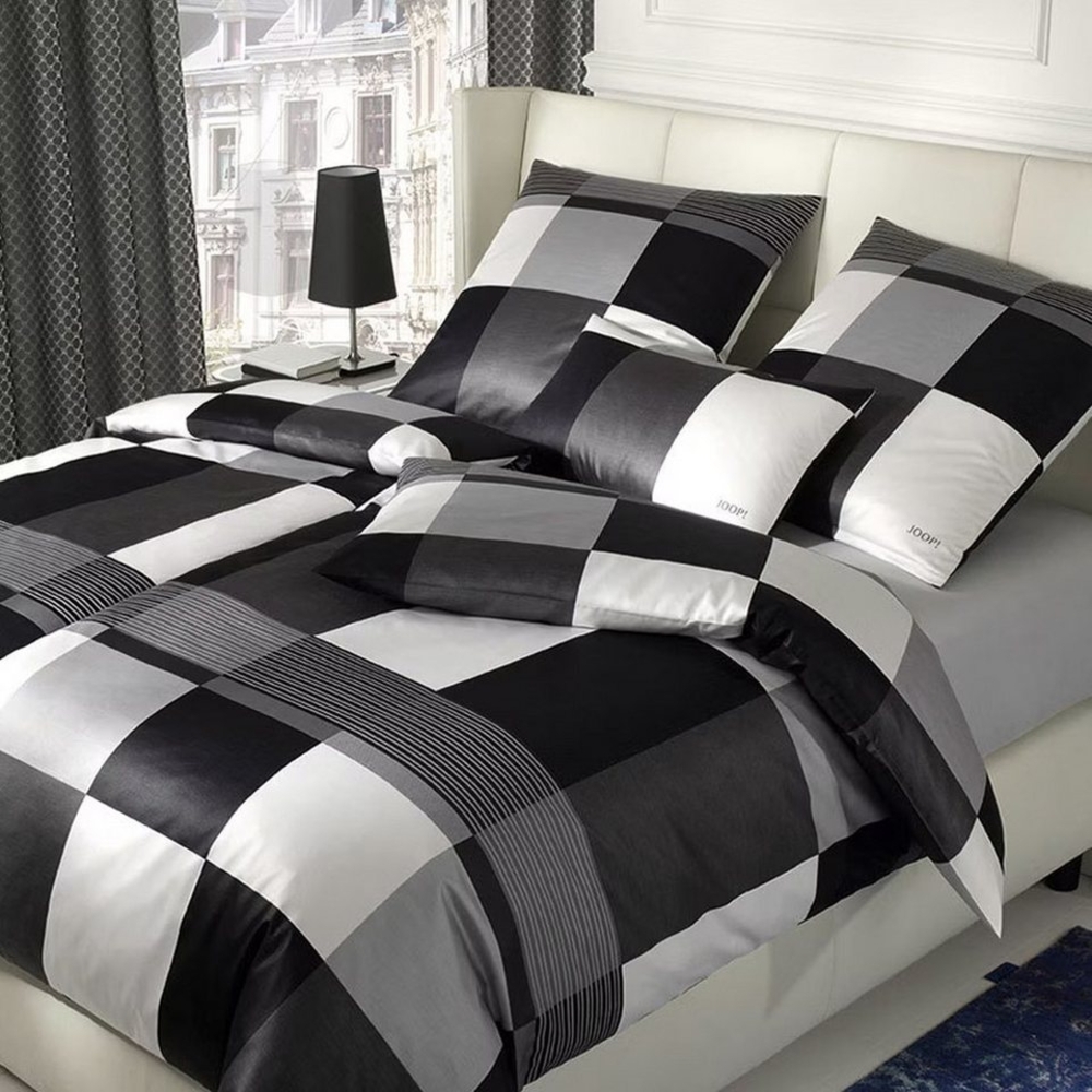 JOOP! Bettwäsche Plaza Squares, Mako Satin, 2 teilig Bild 1