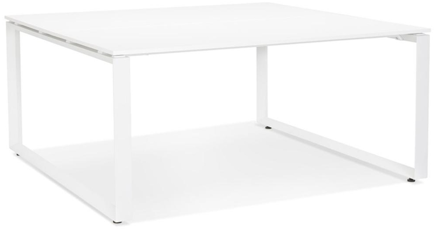 Kadima Design Schreibtisch 160x160 cm | Quadratisch Elegant Konferenz | Büro Arbeitsfläche | Weiß | Bürotisch Bild 1