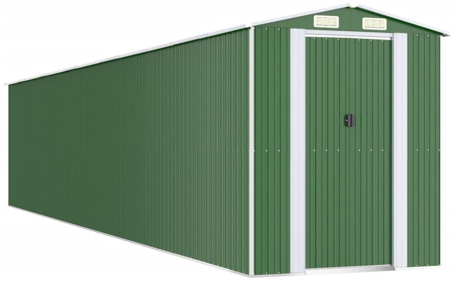 vidaXL Geräteschuppen Grün 192x1021x223 cm Verzinkter Stahl 3147437 Bild 1