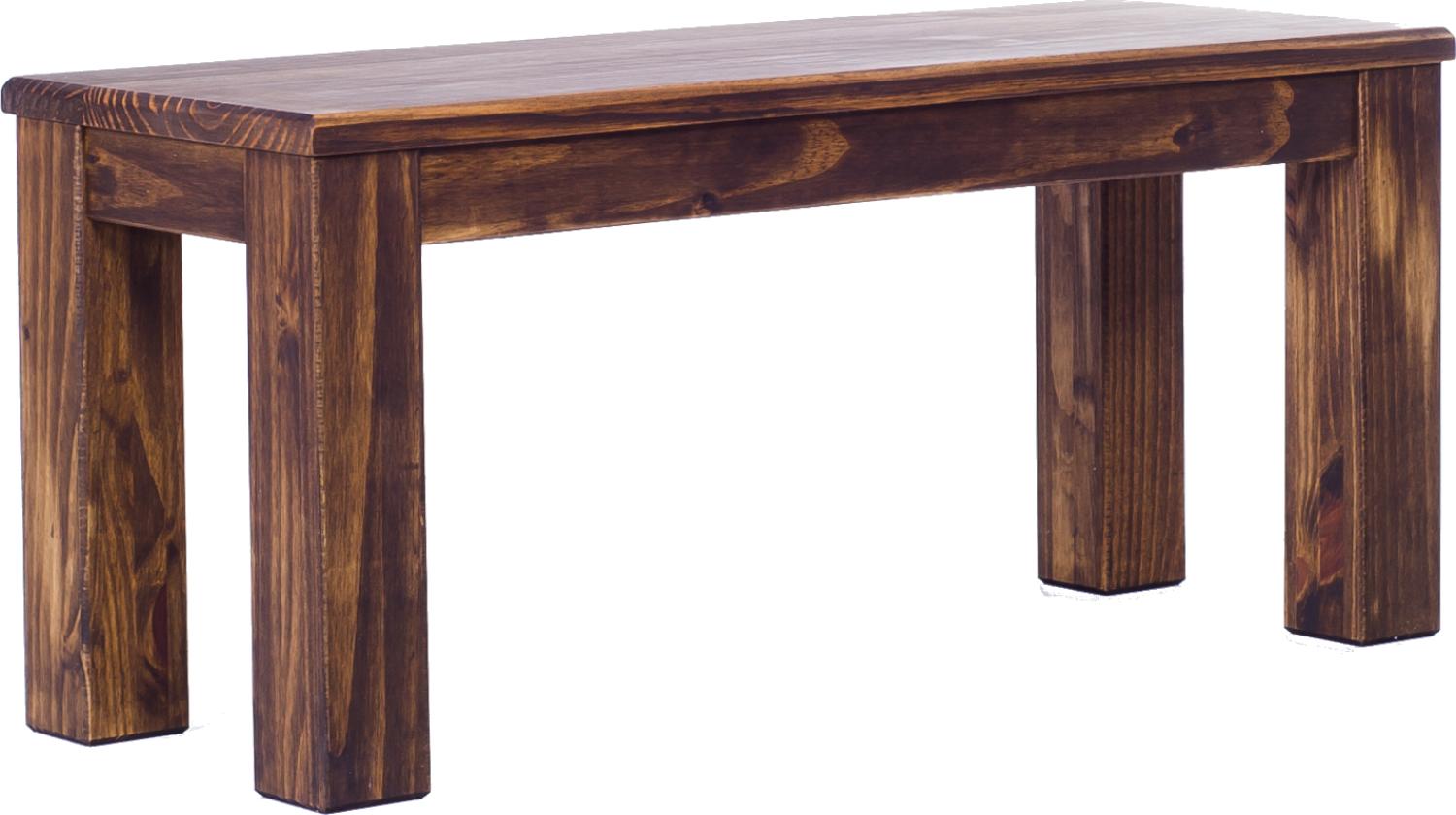 Sitzbank 100 cm Rio Classico Eiche antik Pinie Massivholz Esszimmerbank Küchenbank Holzbank Brasilmöbel Bild 1