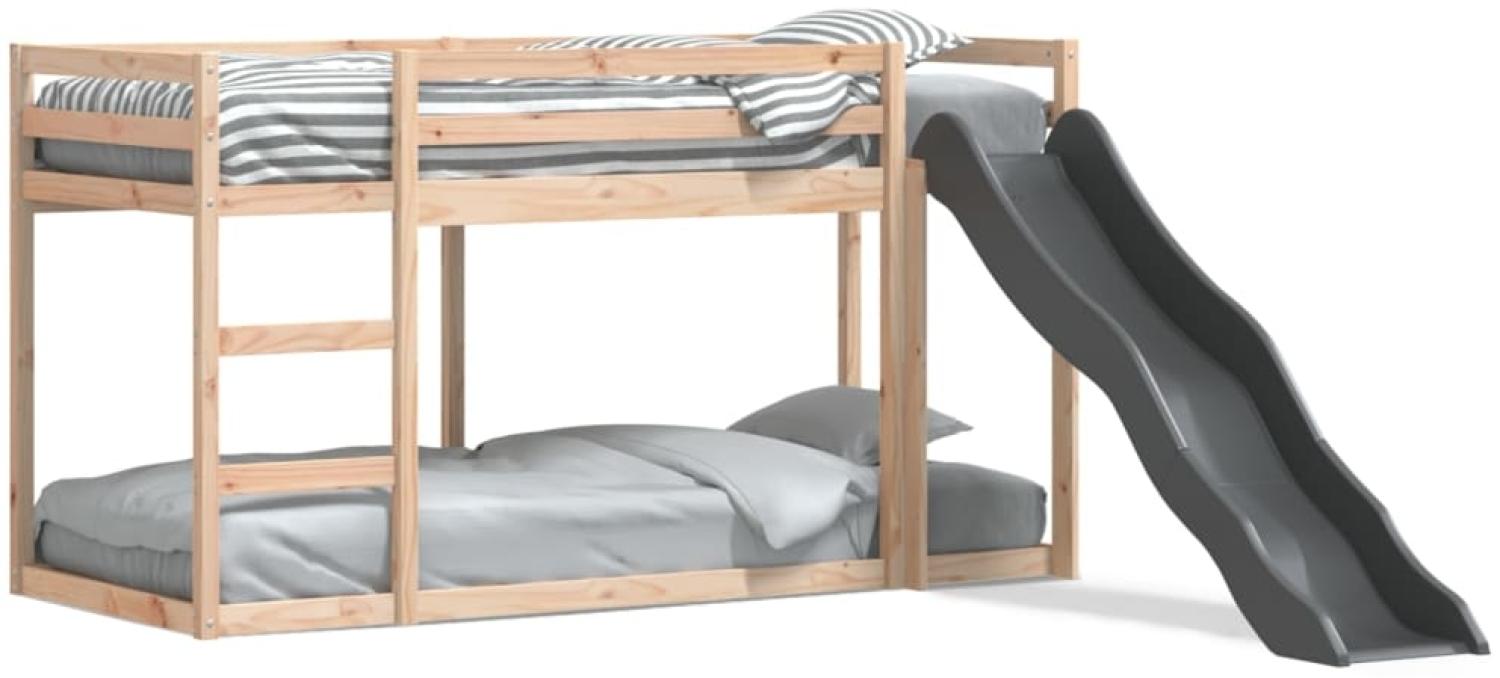 vidaXL Etagenbett mit Rutsche und Leiter 80x200 cm Massivholz Kiefer 3284239 Bild 1
