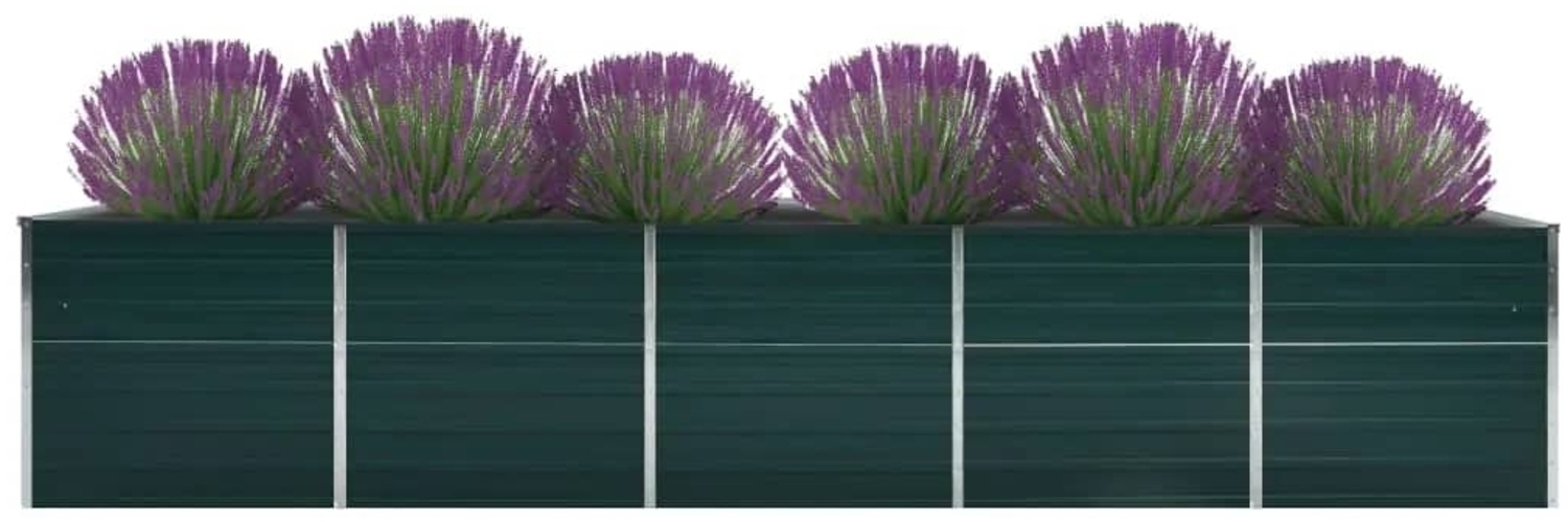 vidaXL Garten-Hochbeet Verzinkter Stahl 400x80x45 cm Grün 47057 Bild 1