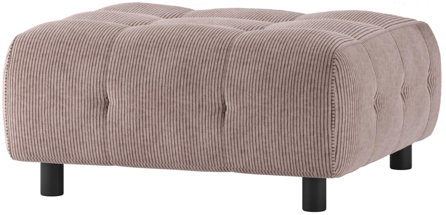 Hocker Louis aus Rippstoff, Rosa Bild 1