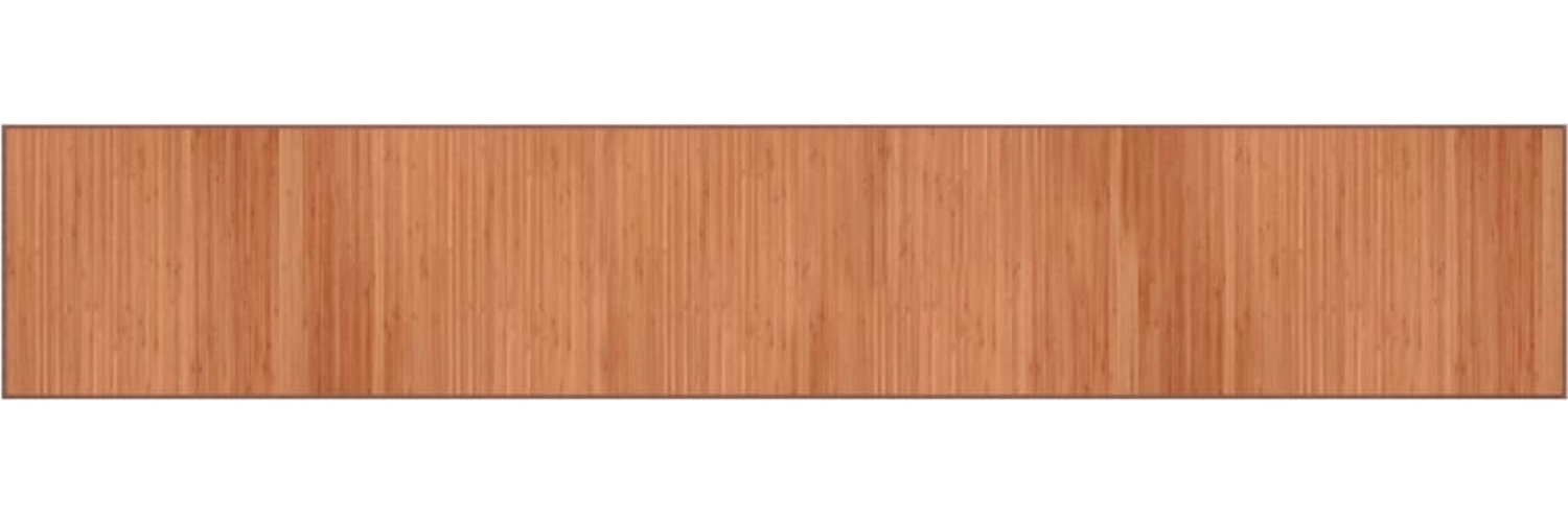 vidaXL Teppich Rechteckig Braun 70x400 cm Bambus 376884 Bild 1