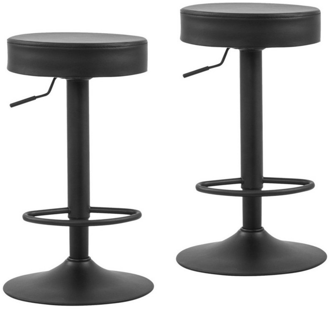 HTI-Living Barhocker Barhocker Schwarz 2er Set Mika (Set, 2 St, 2 Barhocker), Thekenstuhl Tresenhocker Küchenhocker Drehbar Bild 1