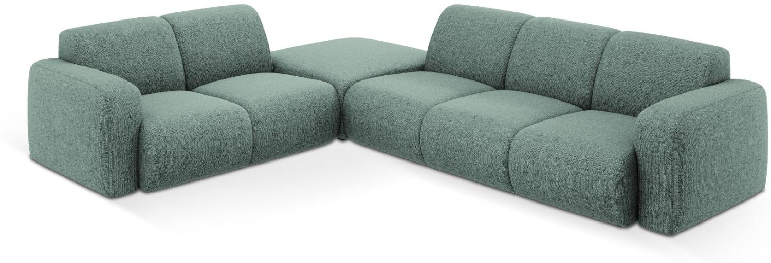 Micadoni Boucle Ecksofa Molino 6-Sitzer Links Chenille Petrol Bild 1