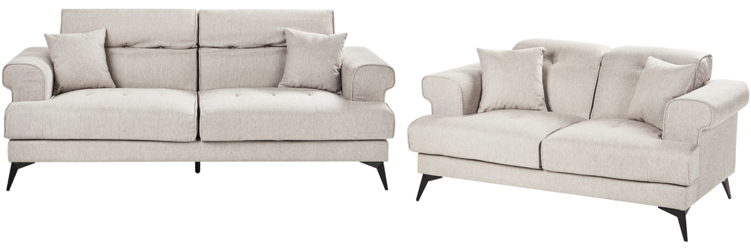 5-Sitzer Sofa Set Stoff taupe SKIVE Bild 1