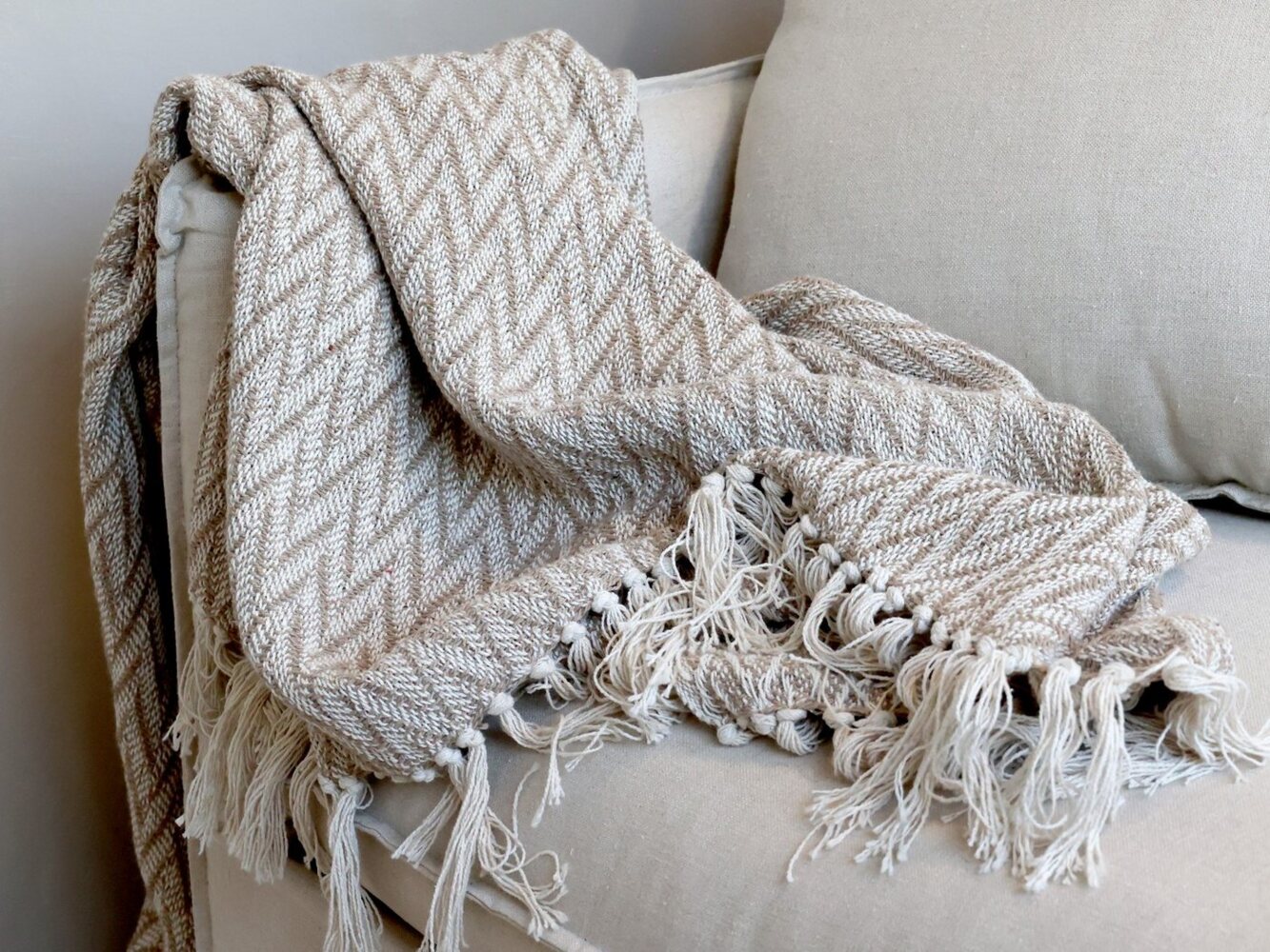 Chic Antique Decke Plaid Kuscheldecke Wohndecke 150x130cm Muster Latte 16094020 Bild 1