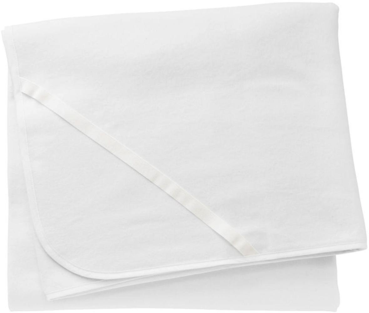 Cotonea Bio-Baumwolle Mola Molton Matratzenschutzauflage Größe 80x200 cm weiß ohne optischen Aufhell Bild 1