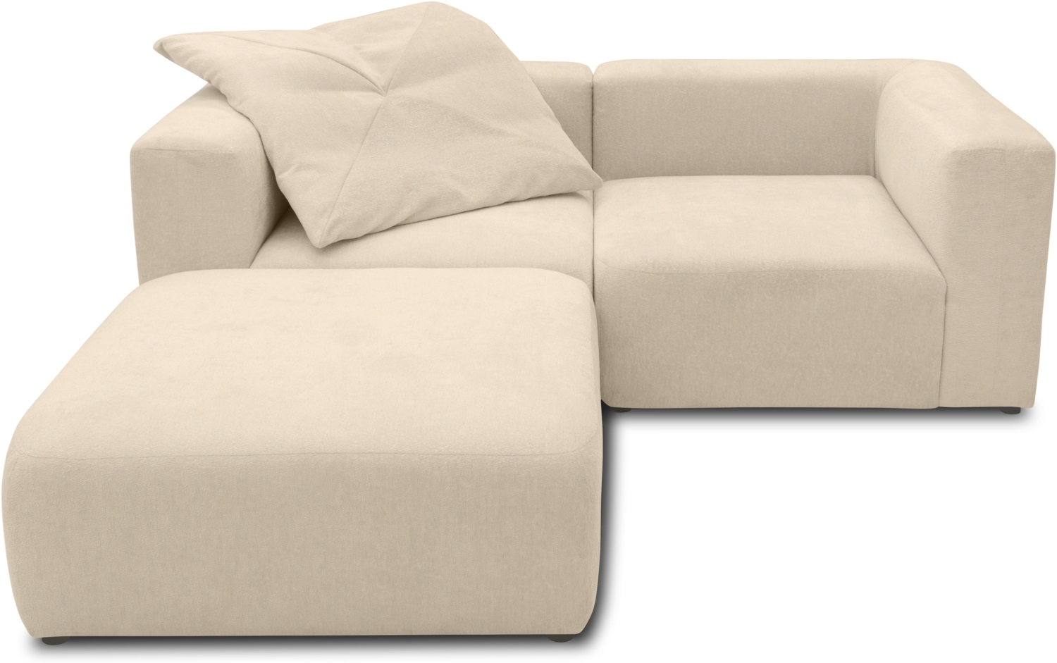 DOMO. collection Ecksofa 800013, kleine Couch in L-Form, rechteckig mit gepolsterte Rückenlehne, Modul-Element, Sofa, Polsterecke, Eckcouch, Polsterganitur 216 x 193 x 69 (BxTxH), beige Bild 1