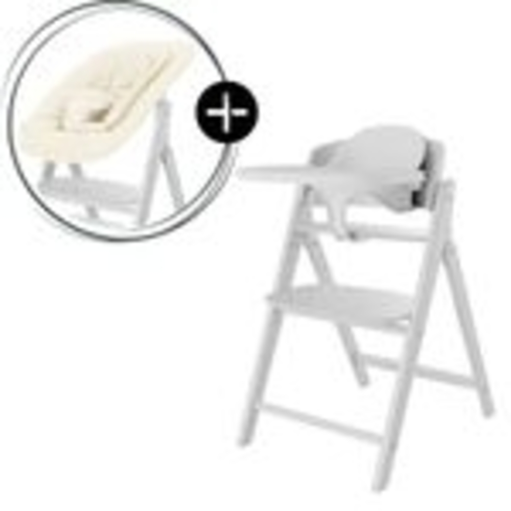 Cybex Click & Fold 4-in-1 Hochstuhl (inkl. Bouncer, Babyset und Tablet) All White Bild 1