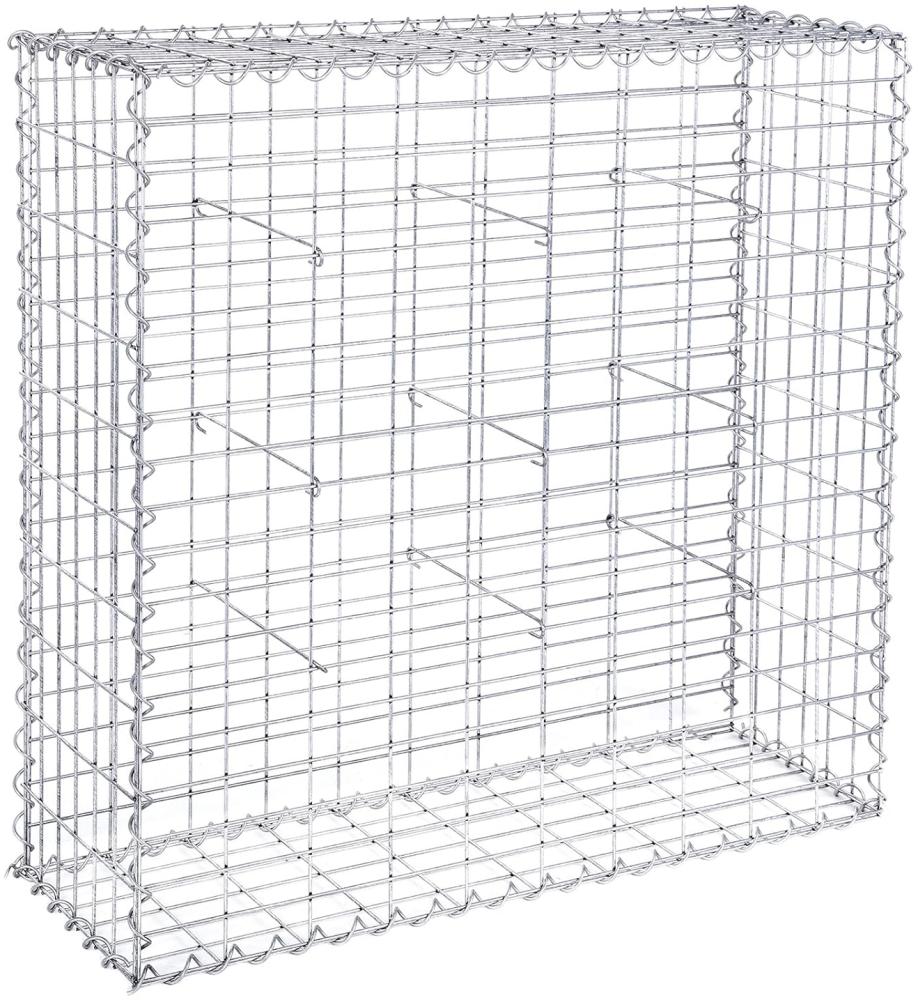 Songmics 'GGB193' Gabione 100 x 90 x 30cm Höhe 95cm Steinkorb geschwungene Mauern Säule Drahtkörbe Säule Bild 1
