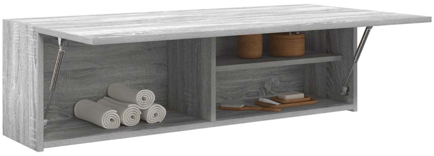 vidaXL Bad-Wandschrank Grau Sonoma 100 x 25 x 30 cm Holzwerkstoff 860099 Bild 1