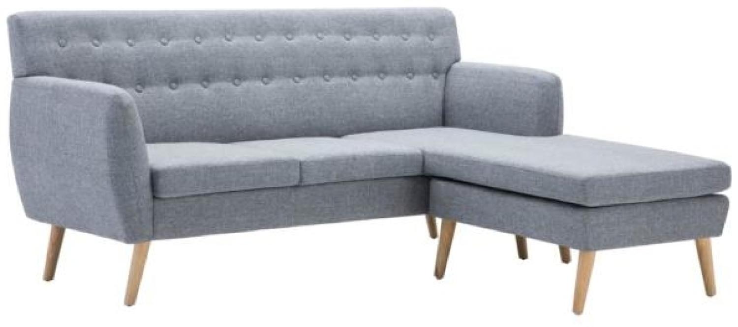 Ecksofa in L-Form, Stoffbezug Hellgrau, 171,5 x 138 x 81,5 cm Bild 1