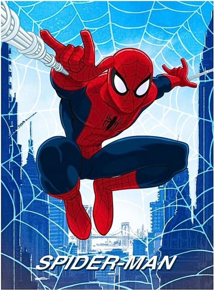 Kinderdecke MARVEL, Spiderman, Flanelldecke weiche Kuscheldecke 110 x 150 cm Bild 1