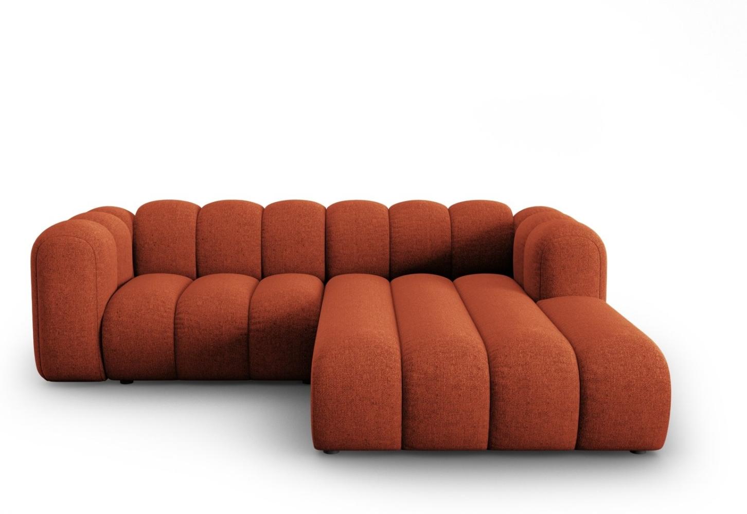 Micadoni Modulares Ecksofa Lupine 3-Sitzer Rechts Chenille Terrakotta Bild 1