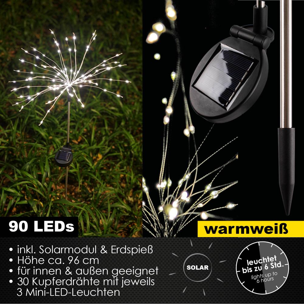 Solar LED Gartenlicht Außen Gartenbeleuchtung Party Outdoor Lichterkette IP44 Bild 1