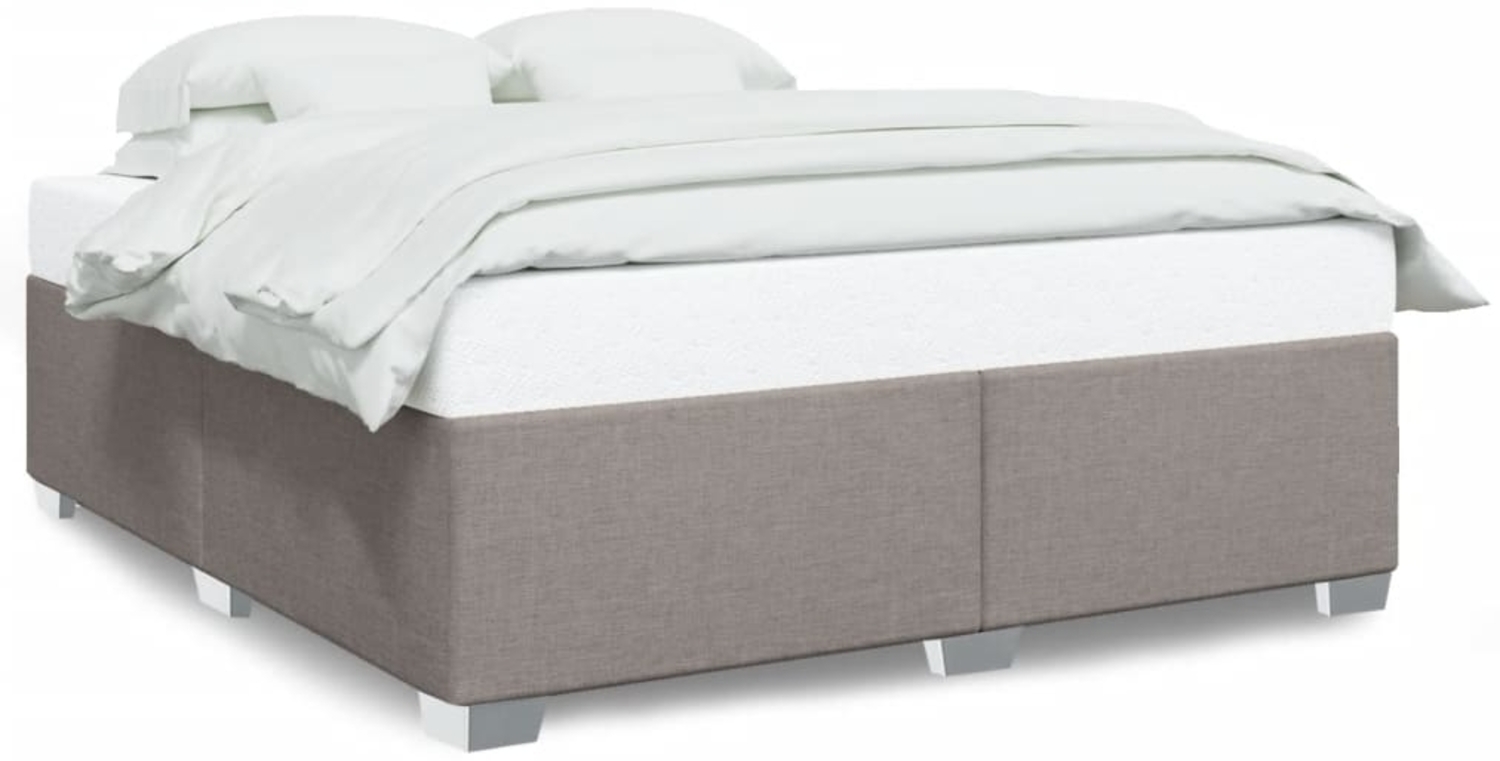 vidaXL Bettgestell ohne Matratze Taupe 200x200 cm Stoff 3284503 Bild 1