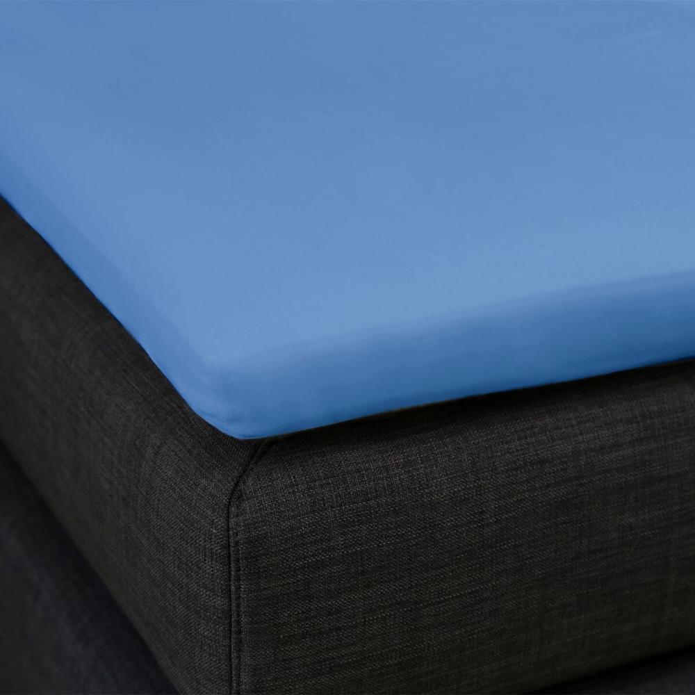 Formesse Bella Donna Topper Spannbetttuch La Piccola Restposten|100x200 cm| azur Bild 1