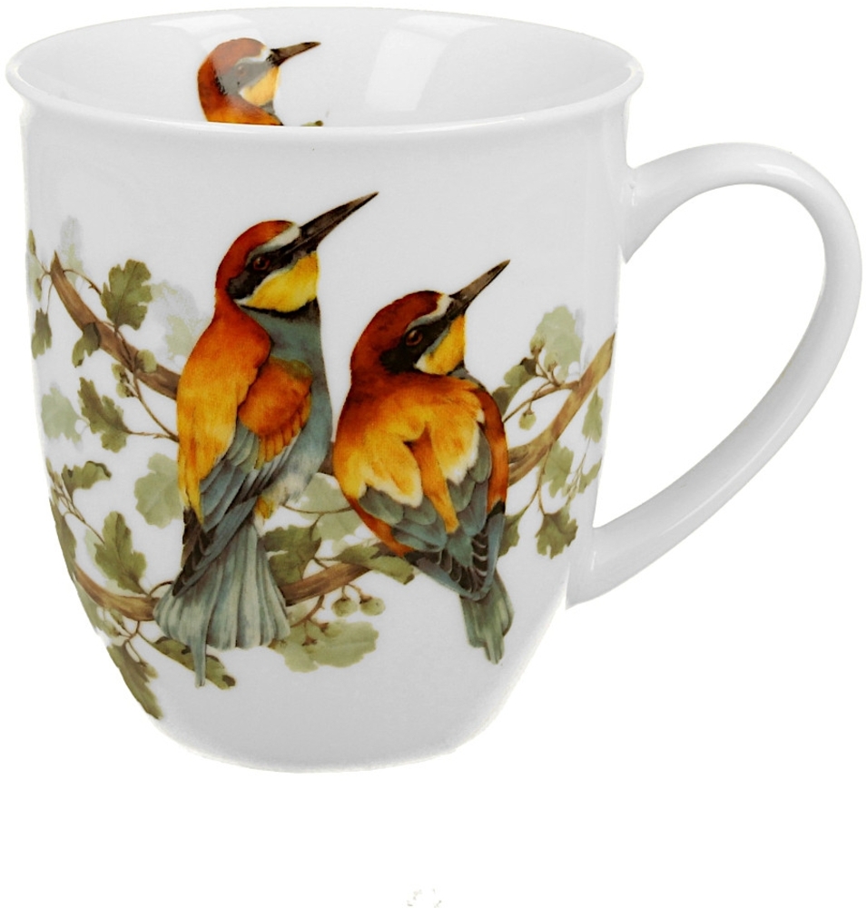 DUO World of Birds Becher 400 ml EUROPEAN BEE-EATER New Bone China Porzellan Bild 1