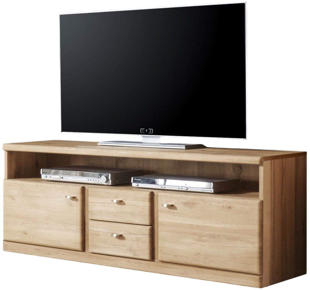 Lowboard Teilmassiv Ianisha 143x56x46 TV-Unterteil Wildeiche Bianco geölt 20117 Bild 1