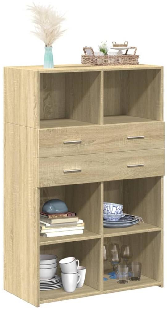 vidaXL Highboard Sonoma-Eiche 80x42,5x124 cm Holzwerkstoff 3281387 Bild 1