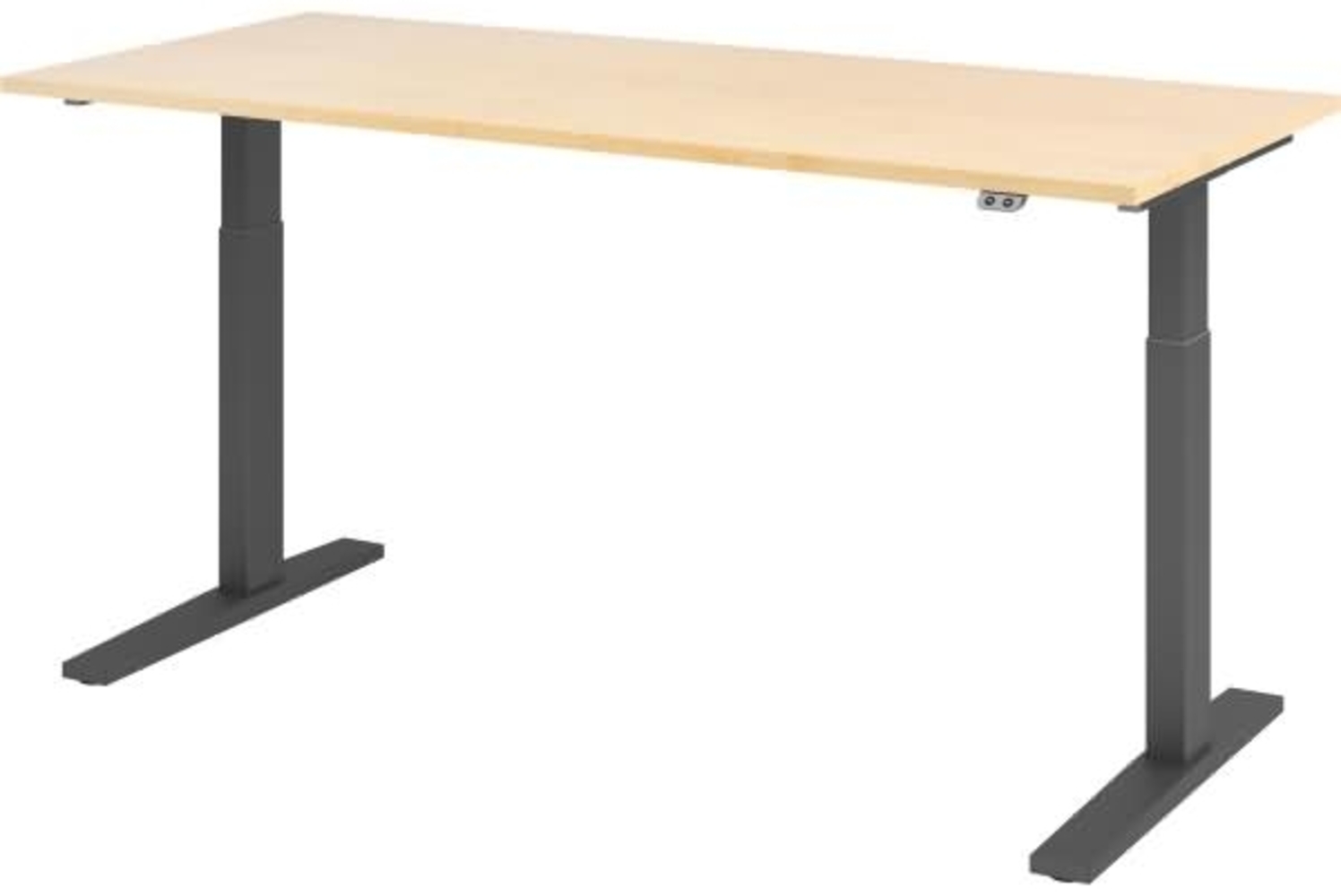Sitz-Steh-Schreibtisch elektrisch 180x80 cm Ahorn/Graphit Bild 1