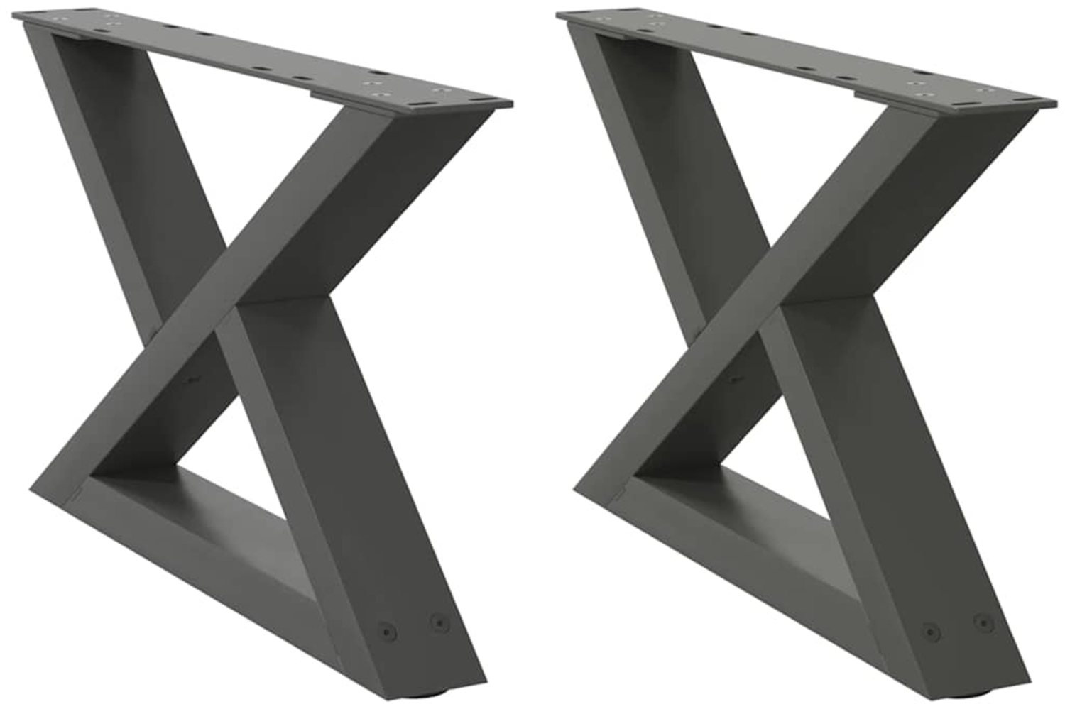 vidaXL Couchtischbeine 2 Stk. Anthrazit 50x(30-31,3) cm Stahl 4012686 Bild 1