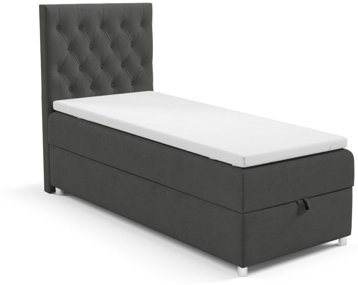 Best for Home Boxspringbett mit Bettkasten Trinity K14 SINGLE Bonell-Matratze inkl. 7 cm Topper (Einzelbett, Polsterbett mit gepolstertes Kopfteil, Jugendbett, Kinderbett versch. Größen, 70x200 80x200 90x200 100x200 cm), verschiedene Liefermöglichkeite... Bild 1