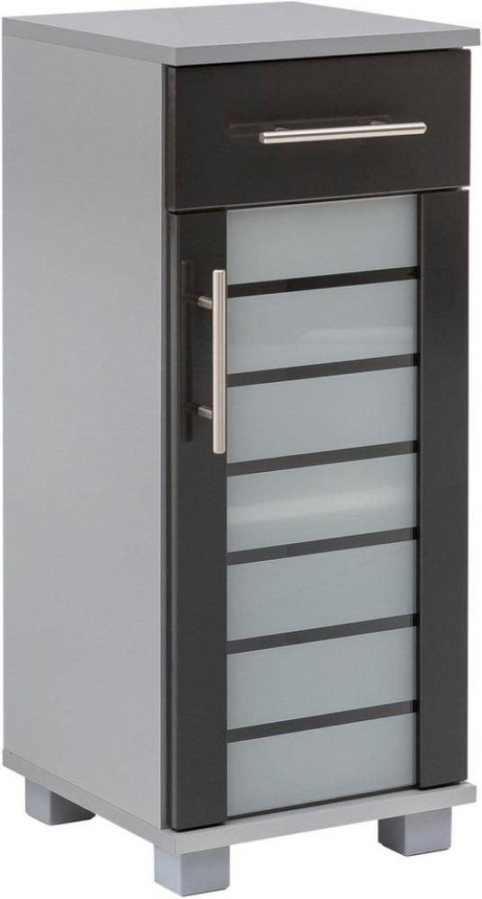 Schildmeyer Niko Seitenschrank 113292, silber glanz-anthrazit glanz, 30,3/32,6/75,3 cm Bild 1