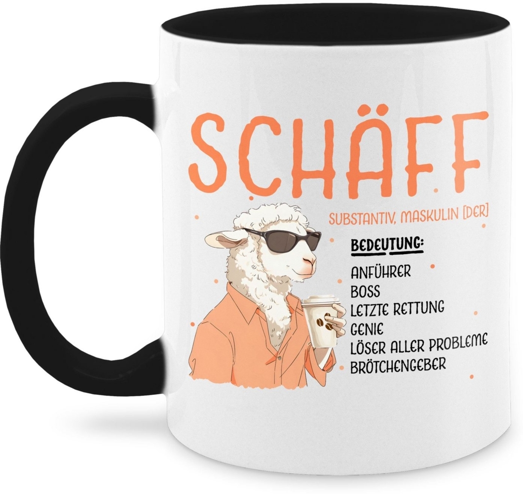 Shirtracer Tasse Schäff - Geschenk Chef Leiter Vorgesetzter Anführer Lustig Witzig Weih, Keramik, Kaffeetasse Job Geschenk Bild 1