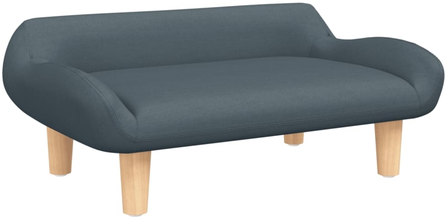 vidaXL Kindersofa 70 x 40 x 24 cm Stoff, Dunkelgrau Bild 1