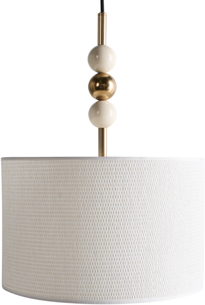 Hängeleuchte LOKY Metall Messing Beige Bild 1