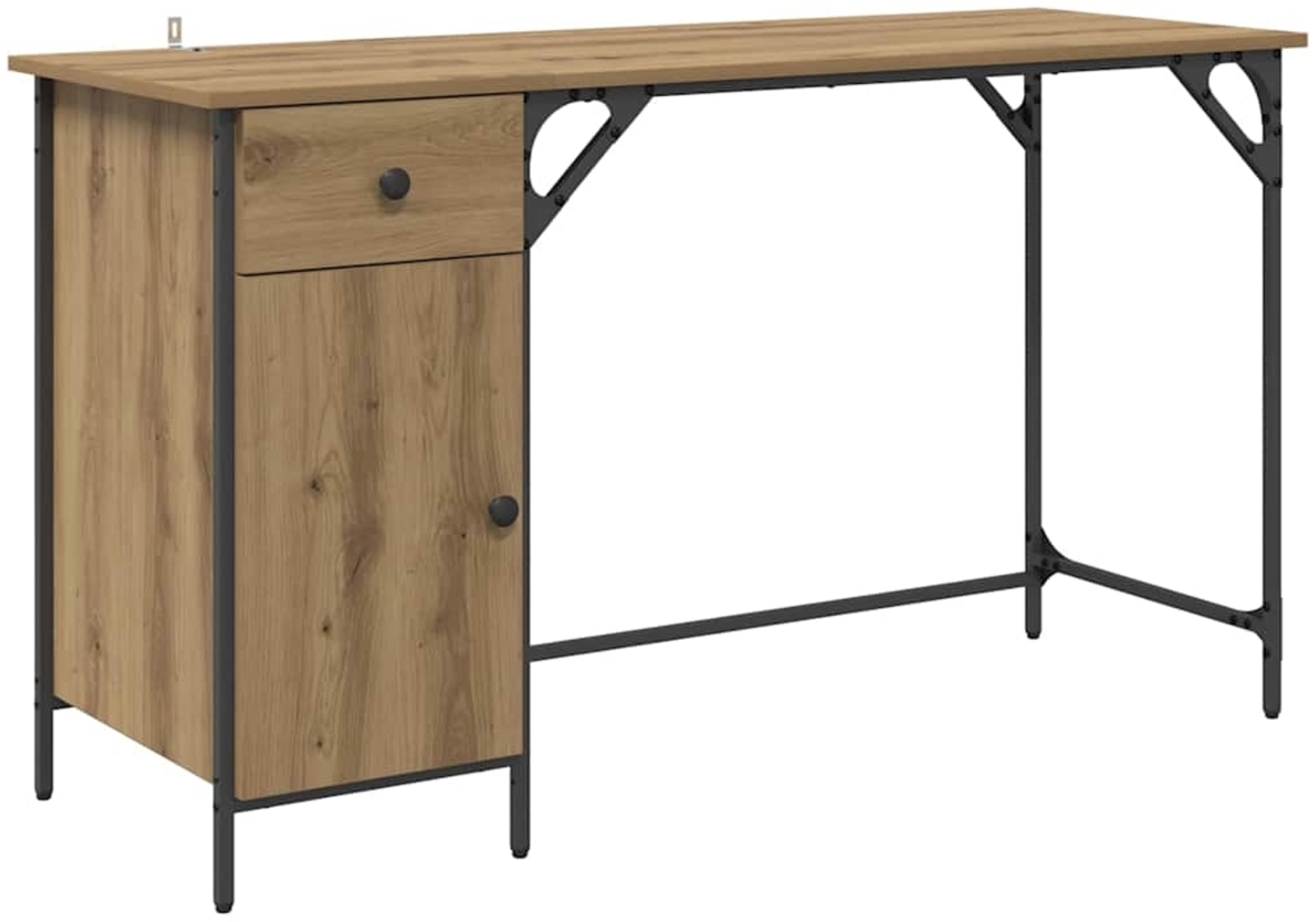 vidaXL Computertisch Artisan-Eiche 131 x 48 x 75 cm Holzwerkstoff 882833 Bild 1