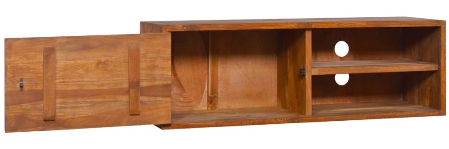 vidaXL Wand-TV-Schrank 90x30x30 cm Teak Massivholz 289084 Bild 1