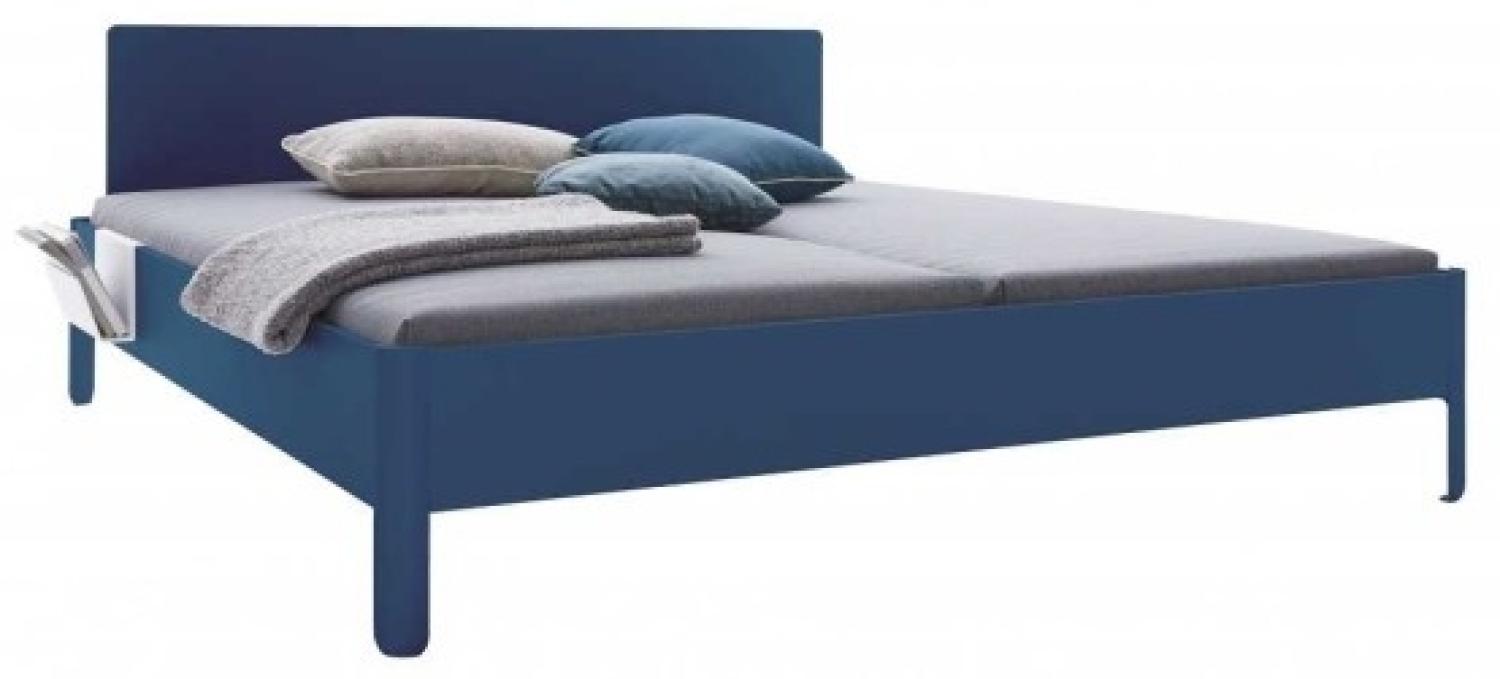 NAIT Doppelbett farbig lackiert Kapitänsblau 200 x 220cm Mit Kopfteil Bild 1