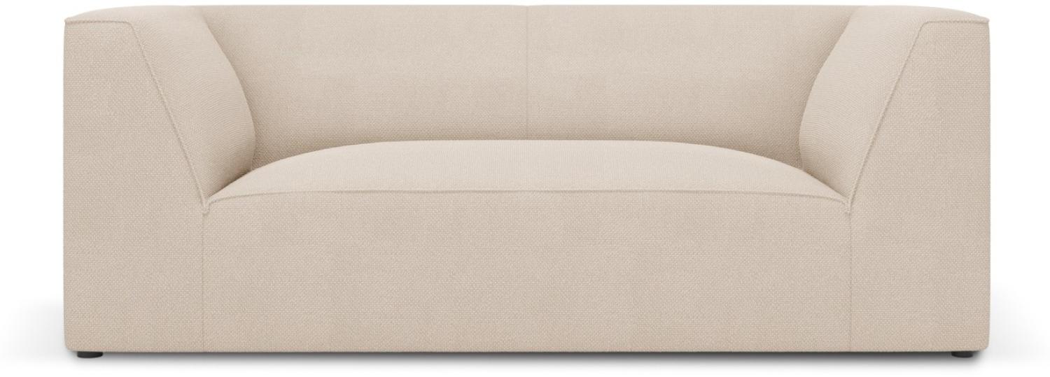 Micadoni 2-Sitzer Sofa Ruby | Bezug Beige | Beinfarbe Black Plastic Bild 1