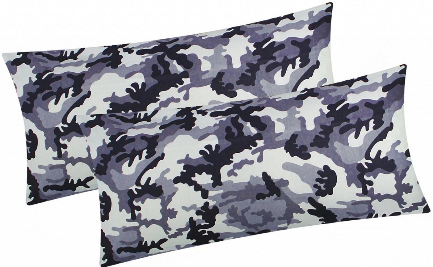 Heubergshop Kissenbezug, (2 Stück), 2er Set 40x80cm - Camouflage Tarnmuster 100% Baumwolle (KY-200-3) Bild 1