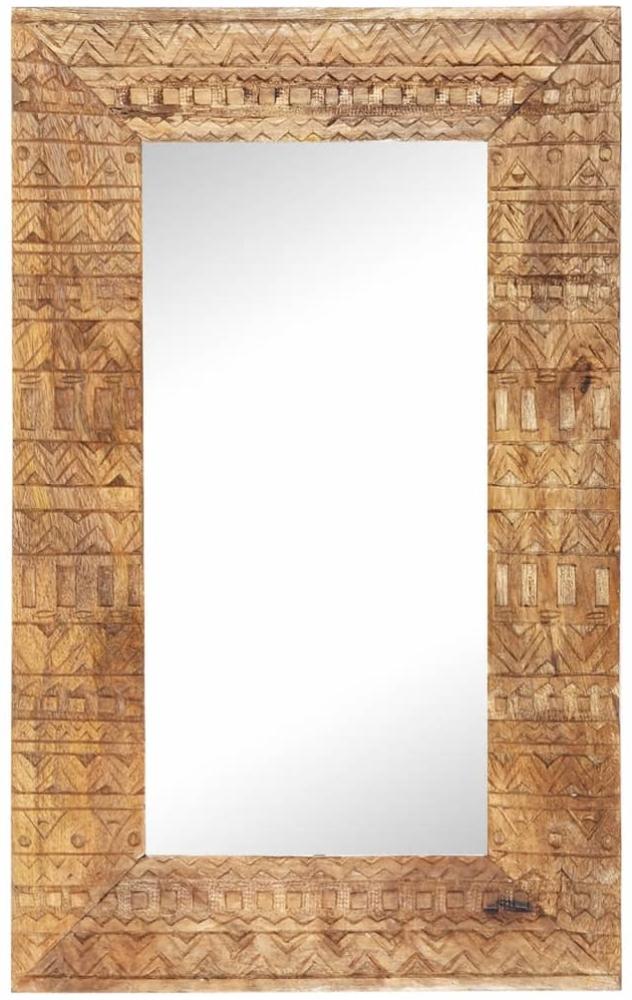 vidaXL Handgeschnitzter Spiegel 80x50x2,5 cm Massivholz Mango 321648 Bild 1