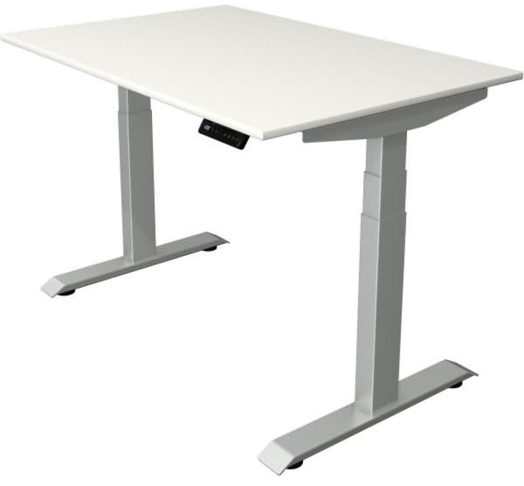 Kerkmann Schreibtisch Sitz-Stehtisch Move 4 silber 120x80x64-129cm elektr. höhenverstellbar weiß Bild 1