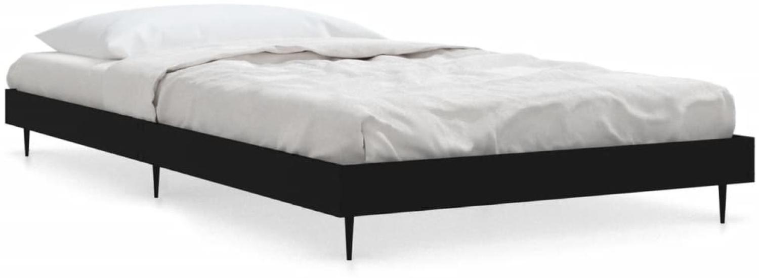vidaXL Bettgestell Schwarz 90x190 cm Holzwerkstoff 832302 Bild 1