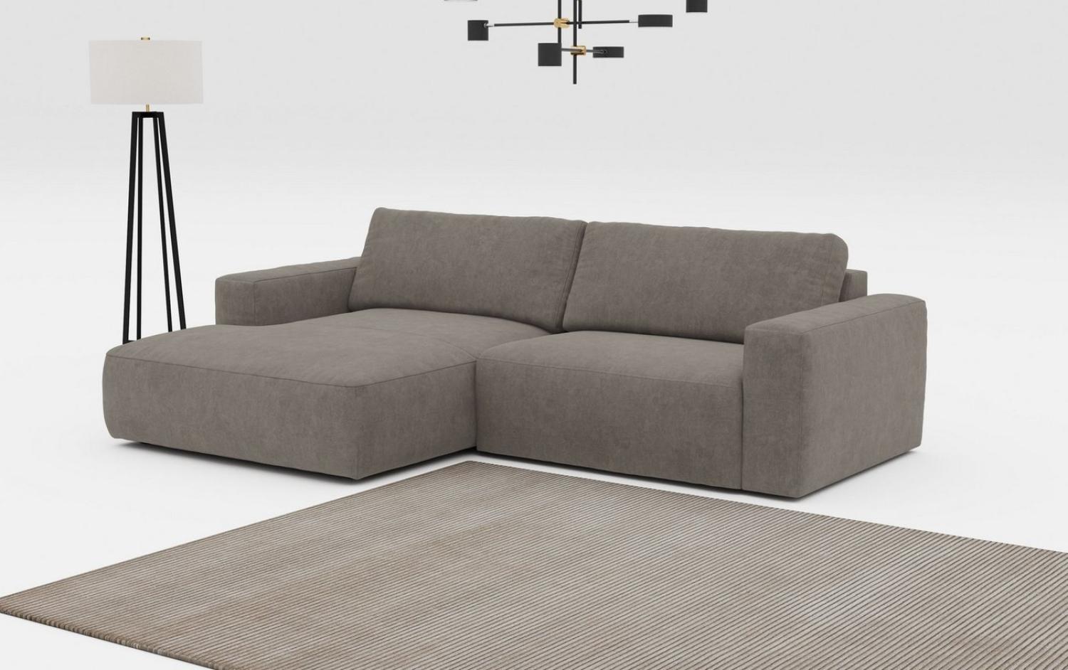 COTTA Ecksofa Lasso L-Form, mit breiter Recamiere im trendigen Cord oder angenehmen Strukturstoff Bild 1