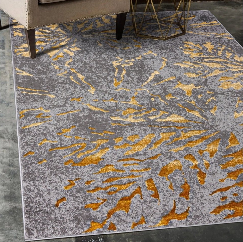 Mazovia Designteppich Modern Teppich für Wohnzimmer, Schlafzimmer, Esszimmer, 120x170 cm, Kurzflor, Abstrakt Bild 1